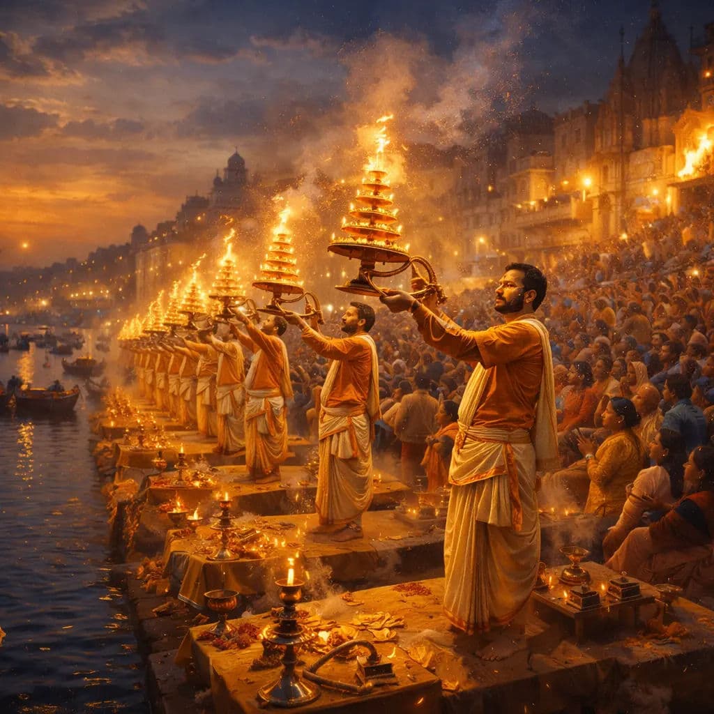 Ganga Aarti ceremony