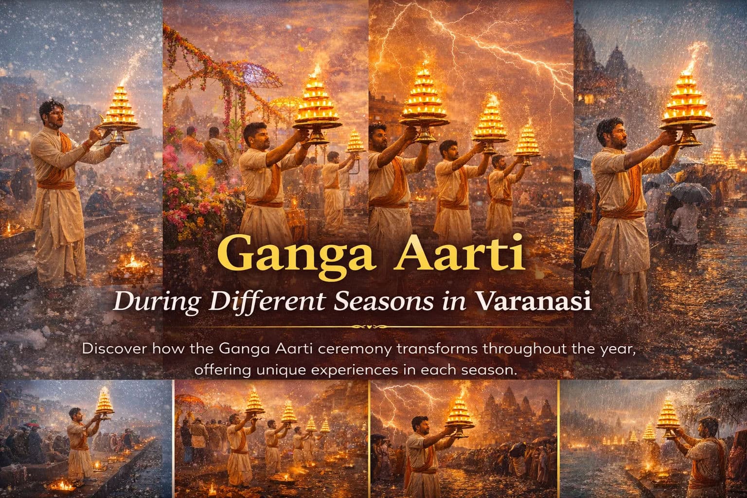 Ganga Aarti During Different Seasons in Varanasi